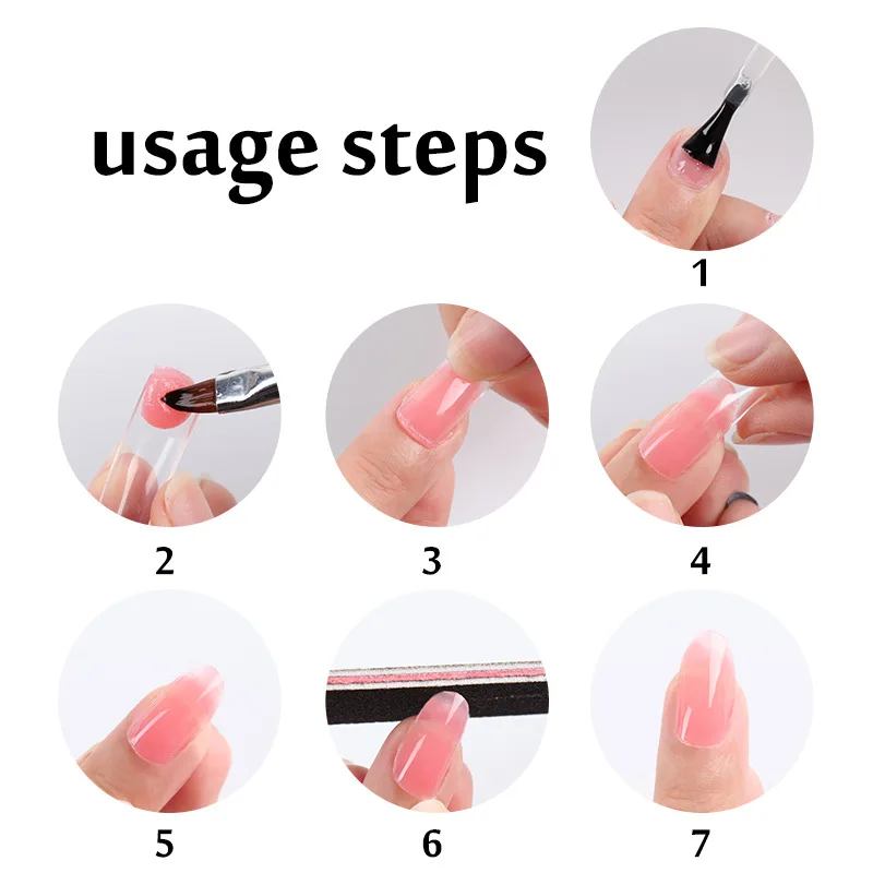 Nail Art волокна быстро расширить с украшением в виде кристаллов клей расширение