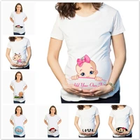 womens t shirts cartoon maternity tops baby funny pregnancy t shirts short sleeve t shirts for pregnant women tees s 3xl
