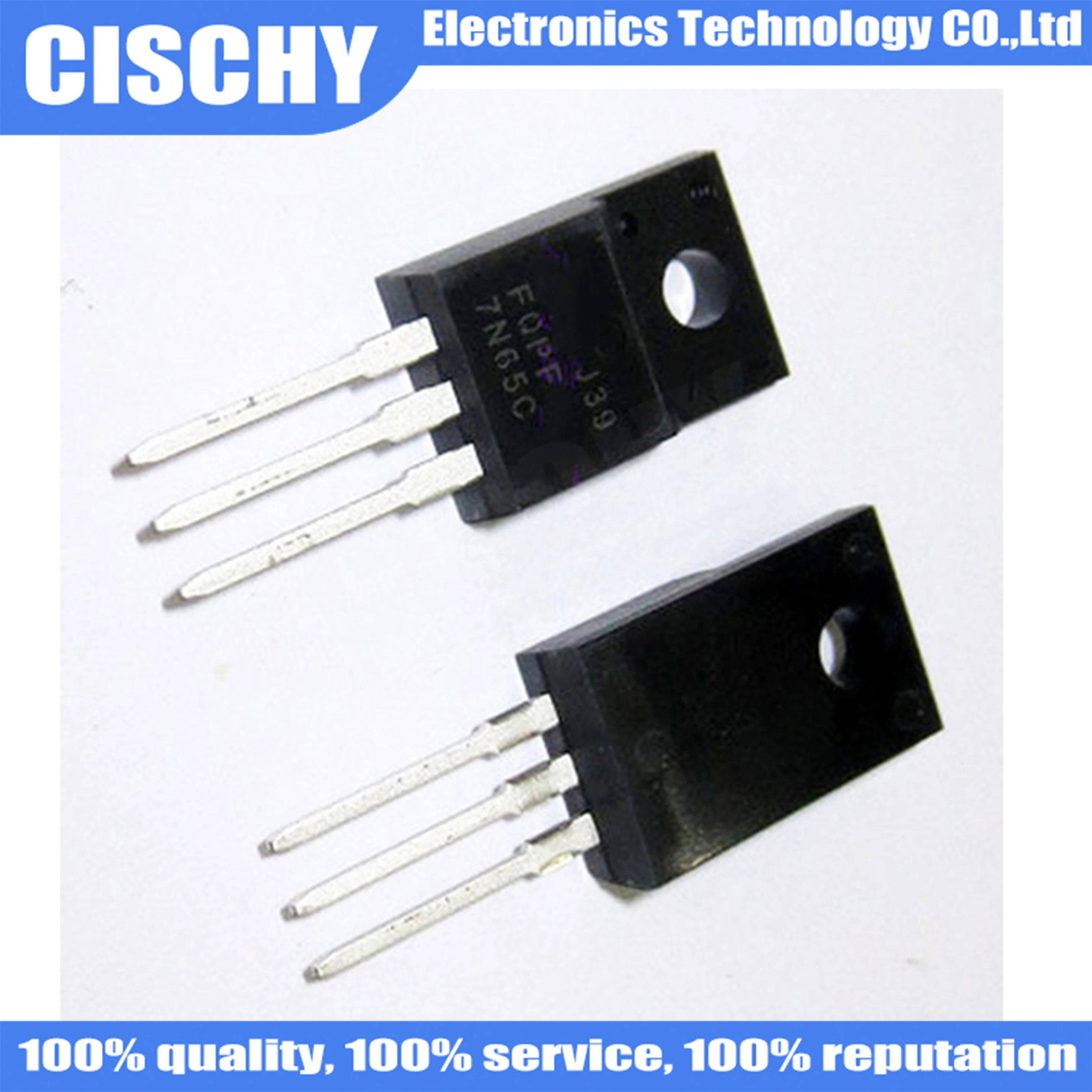 

10 шт. FQPF7N65C 7N65 TO-220F FQPF7N65 TO-220 MOS N-channel 650V 7A