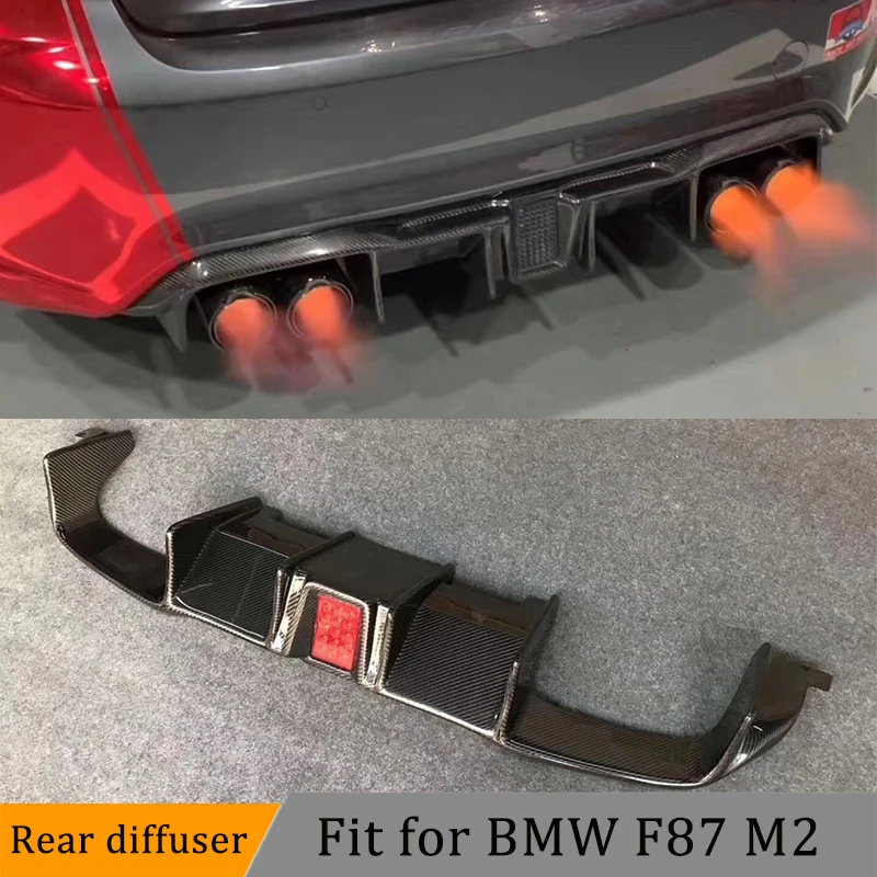Для F87 M2 диффузор из углеродного волокна губа на задний бампер спойлер с