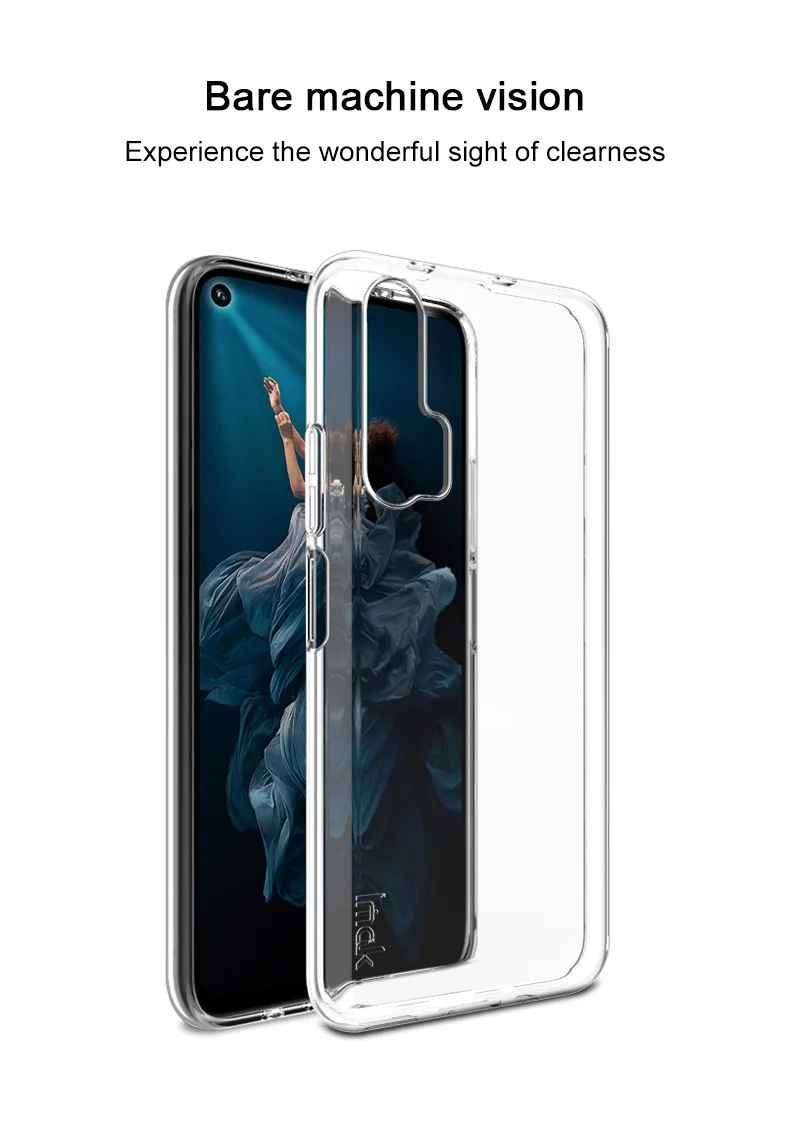 IMAK мягкие прозрачные чехлы из ТПУ для huawei Nova 5t Honor20 Honor 20 Pro Чехол прозрачный силиконовый чехол для телефона полная защита