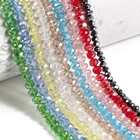 AB цветные стеклянные бусины Рондель для браслета, граненые, австрийские кристаллы, свободные распорные бусины для самостоятельного изготовления ювелирных изделий, 3468 мм