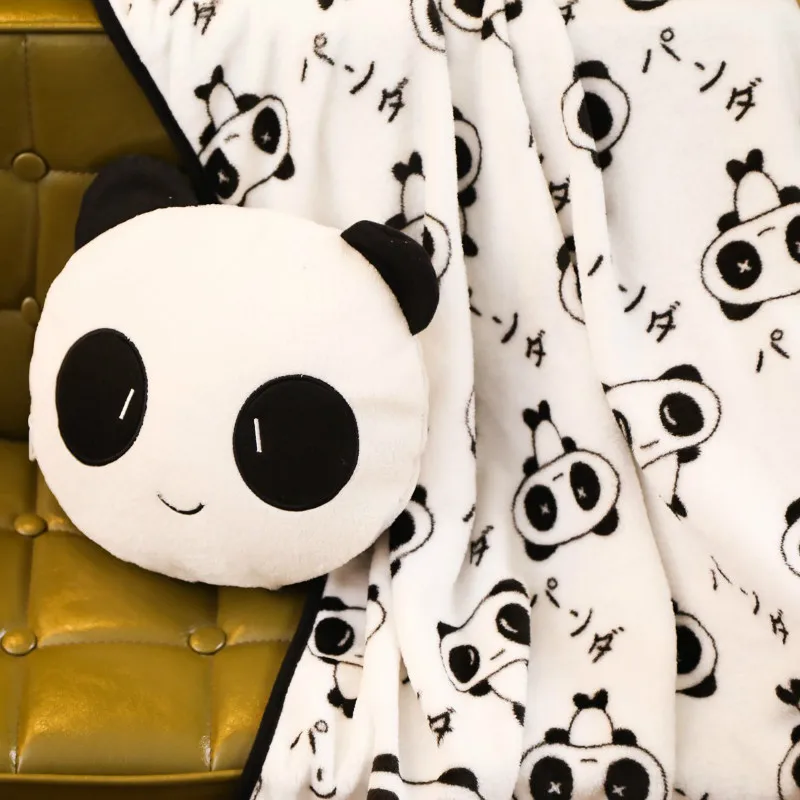 DUNXDECO одеяло животное панда кукла мягкое Коралловое Флисовое подушка