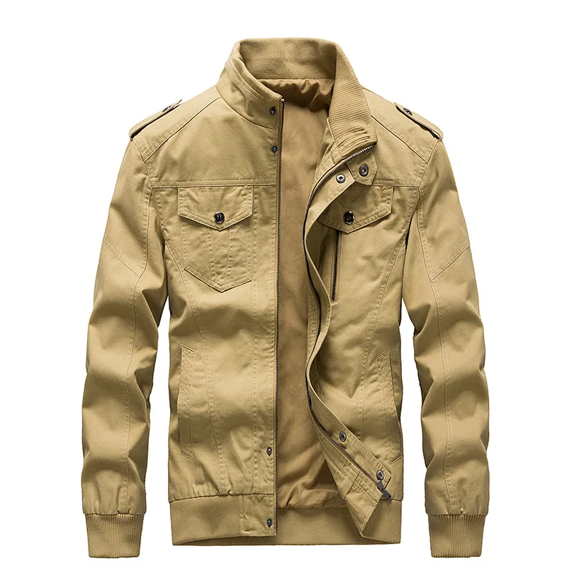 Мужская хлопковая армейская куртка тактическая куртка-бомбер в стиле MA-1 осень 2019