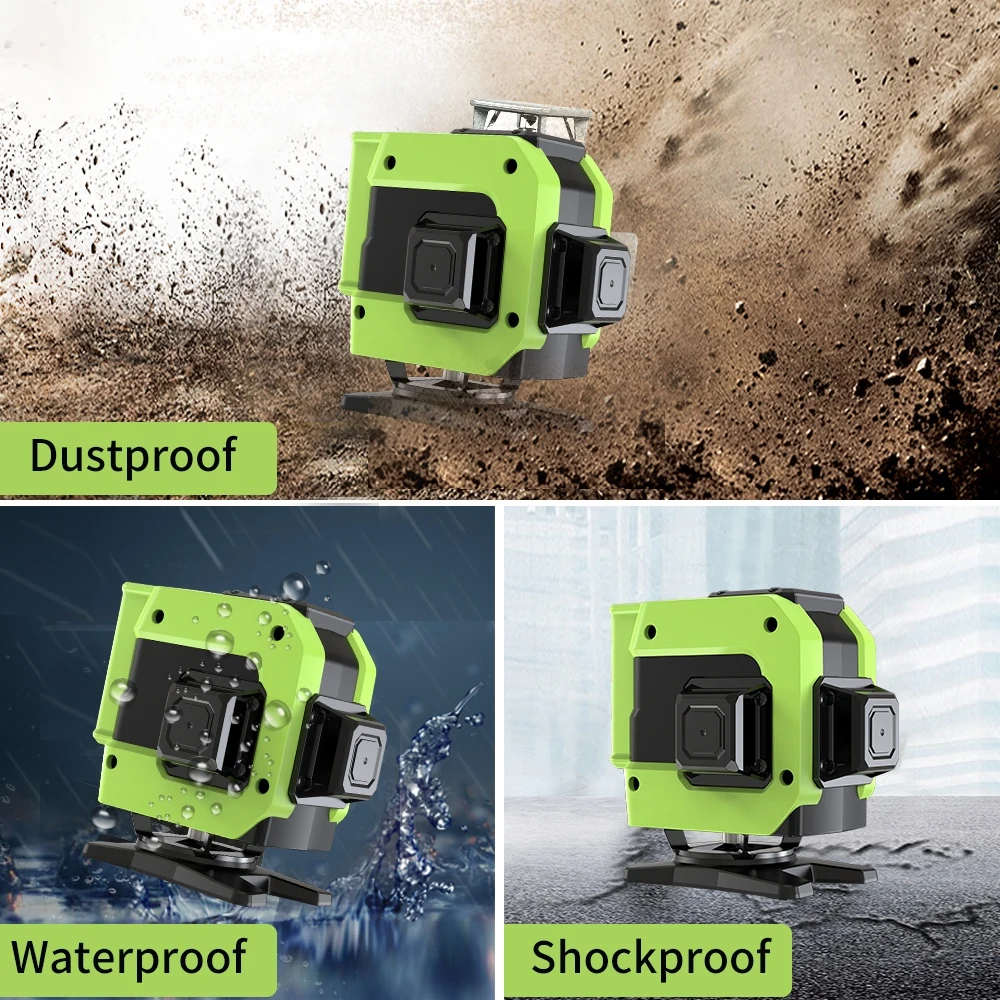 

16/12 Lines 4D Laser Level Green Line Selfleveling 360 Horizontal And Vertical Super Powerful Laser Level Green Beam Laser Level