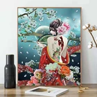 Алмазная 5D картина Красавица цветов, Набор для вышивки крестиком, мозаика для творчества, подарочное украшение