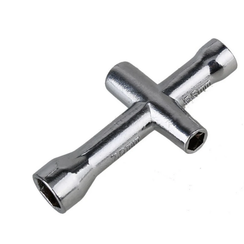 

Hexagonal Cross Wrench for 4mm/5mm/5.5mm/7mm Screws and Nuts Mini Cross Wrench Sleeve Tire Removal Tool Maintenance Tool