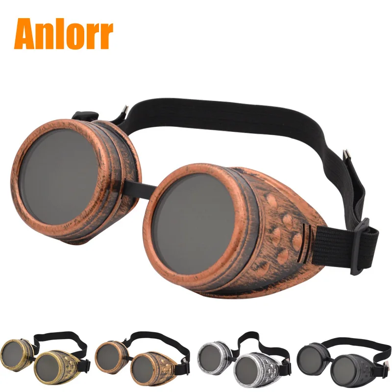 

Vazrobe Steampunk Goggles Cosplay Punk Glasses Vintage Hip Hop Shows Celebrity Eyewear