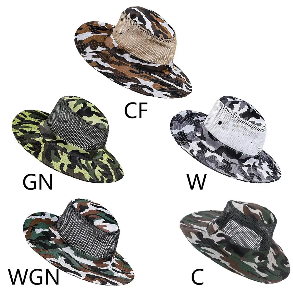 Для мужчин и женщин Военная камуфляжная Панама с широкими полями Защита от