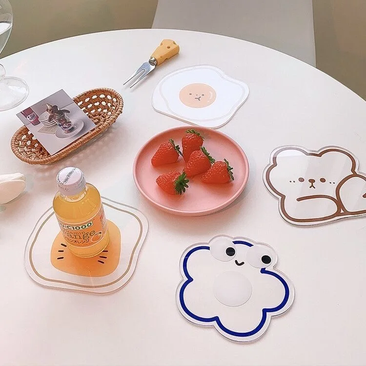 Акриловый держатель для ручек с медведем и кроликом в Корейском стиле школьные