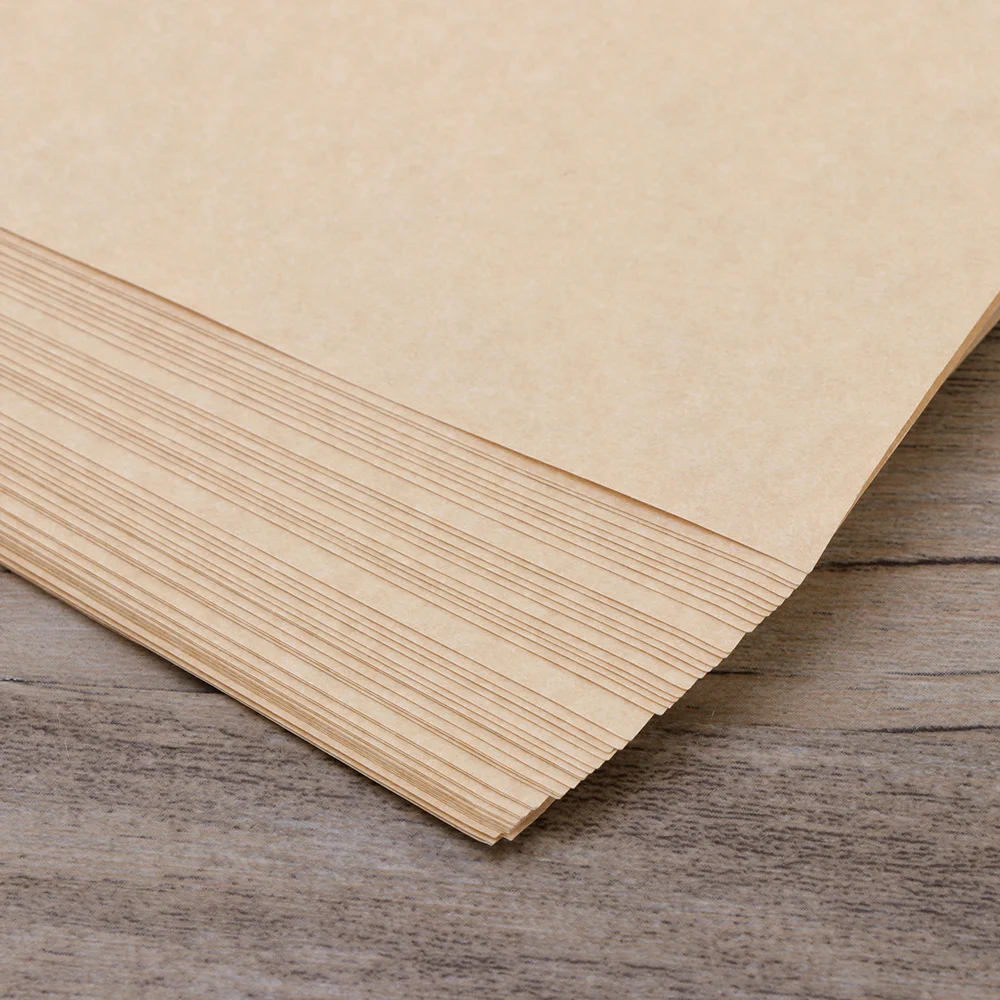 

50Pcs A4 Paper Sheets Parchment Retro Paper for Certificate and Diploma 90g (Light Brown)
