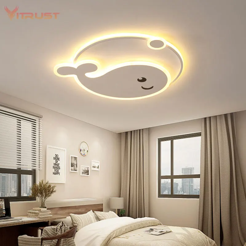 Creative Dolphin Ceiling Lamp Simple Cartoon Ceiling Light for Kids Bedroom Living Room