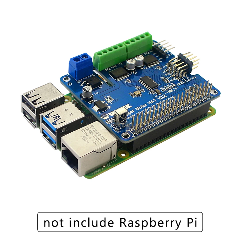 

For Raspberry Pi 4 Stepper Motor HAT V2.0 5-12V I2C Interface Expansion Board Servo for Arduino Raspberry Pi 3B/4B 1PC
