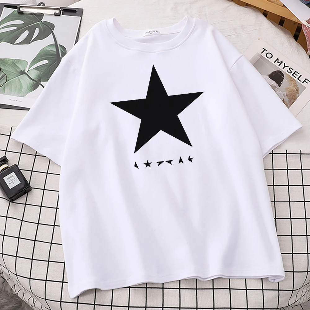 Хит лета 2019 мужские футболки Дэвида Боуи герои черная звезда логотип модная