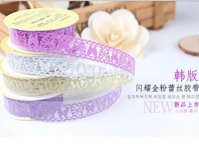 Блестящая матовая кружевная клейкая лента самоклеящаяся Маскировочная