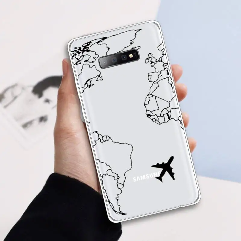 

Complex Formula David world map Phone Case Transparent For Samsung Galaxy A 71 21s S note 8 9 10 plus 20 ultra