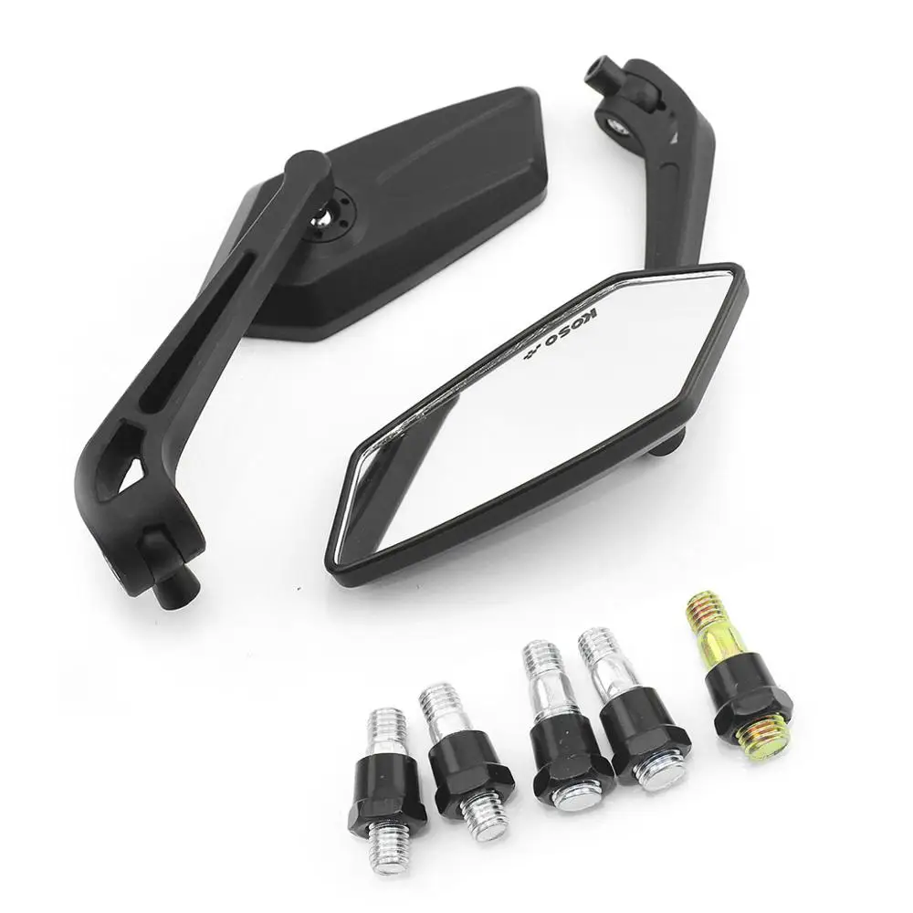 

Мотоцикл Руль заднего вида зеркала заднего вида универсальные для Honda Kawasaki Yamaha Suzuki скутер Benelli черный