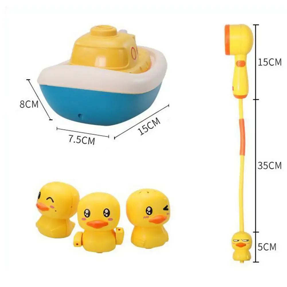 

Baby Bath Toys For Kids Electric Duck Sucker Bath Toys Baby Bathtub Toy Electric Boat Bath Toy With 3 Ducks Sprinklers Dropship
