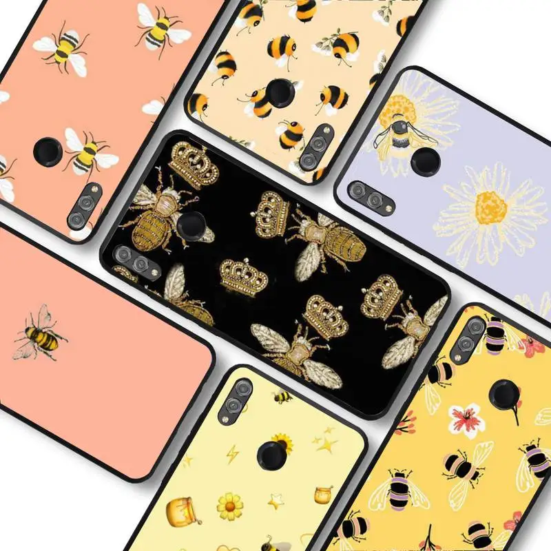 

Cute Cartoon Animal Little Yellow Bees Phone Case For Huawei honor10Lite 10i 20 8x 10 Funda for Honor9lite 9xpro Back Coque