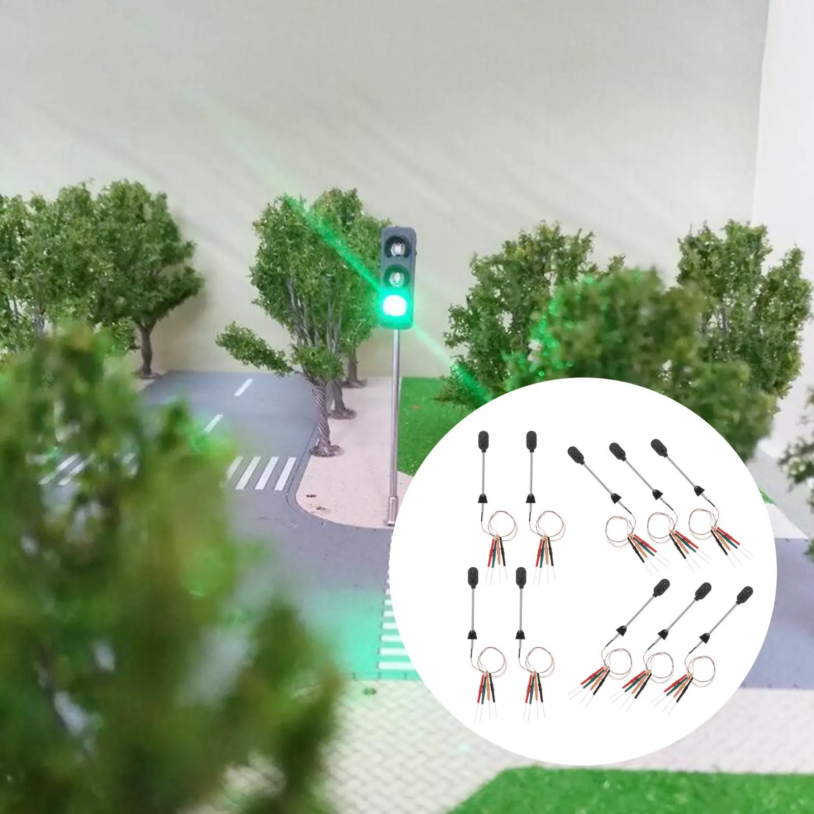 

Набор из 10 светодиодный атюрных светодиодных сигнальных маячков для железной дороги масштаб 1:100