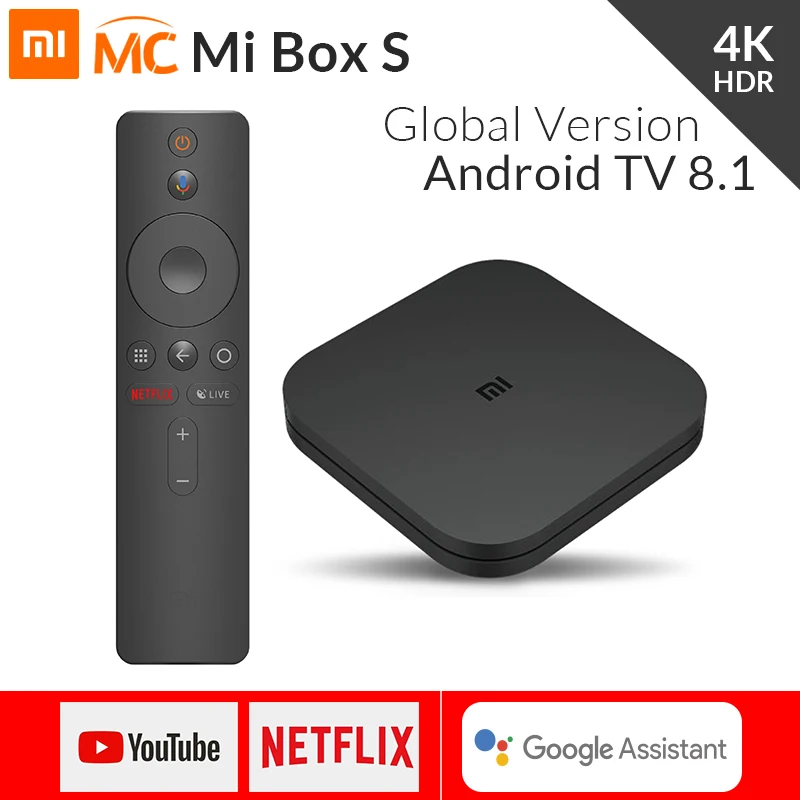 85% Новая глобальная версия Xiaomi Mi TV Box S Smart 4K Ultra HD 2G 8G Android 8 1 WiFi Google Cast Netflix