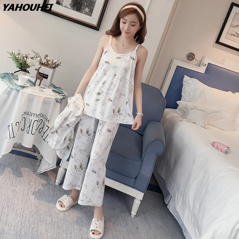 3 шт. сексуальные шелковые пижамы для женщин весенние винтажные халаты с длинным