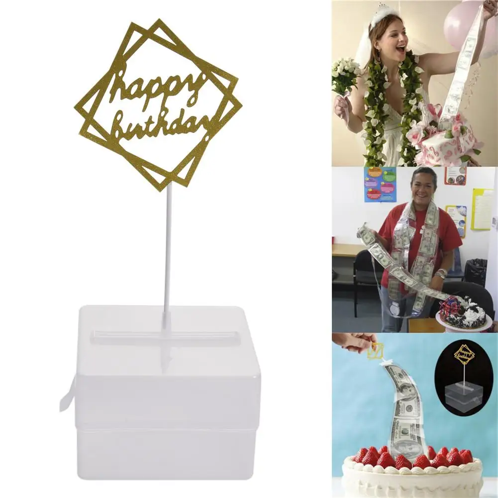 Банкомат для торта внешняя деталь коробка сюрпризов карточка на день рождения