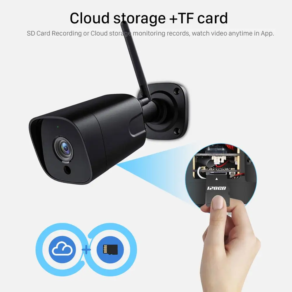 

5MP Wireless IP Wifi Camera Outdoor 1080P HD 2MP Surveillance Security Camera Two Way Audio IR Night Vision Bullet Onvif