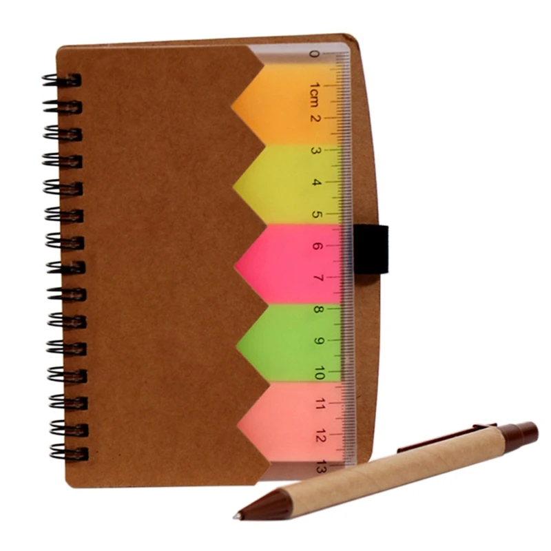 

Spiral Notebook with Sticky Notes Pads Class Rewards Christmas Birthday Supplies