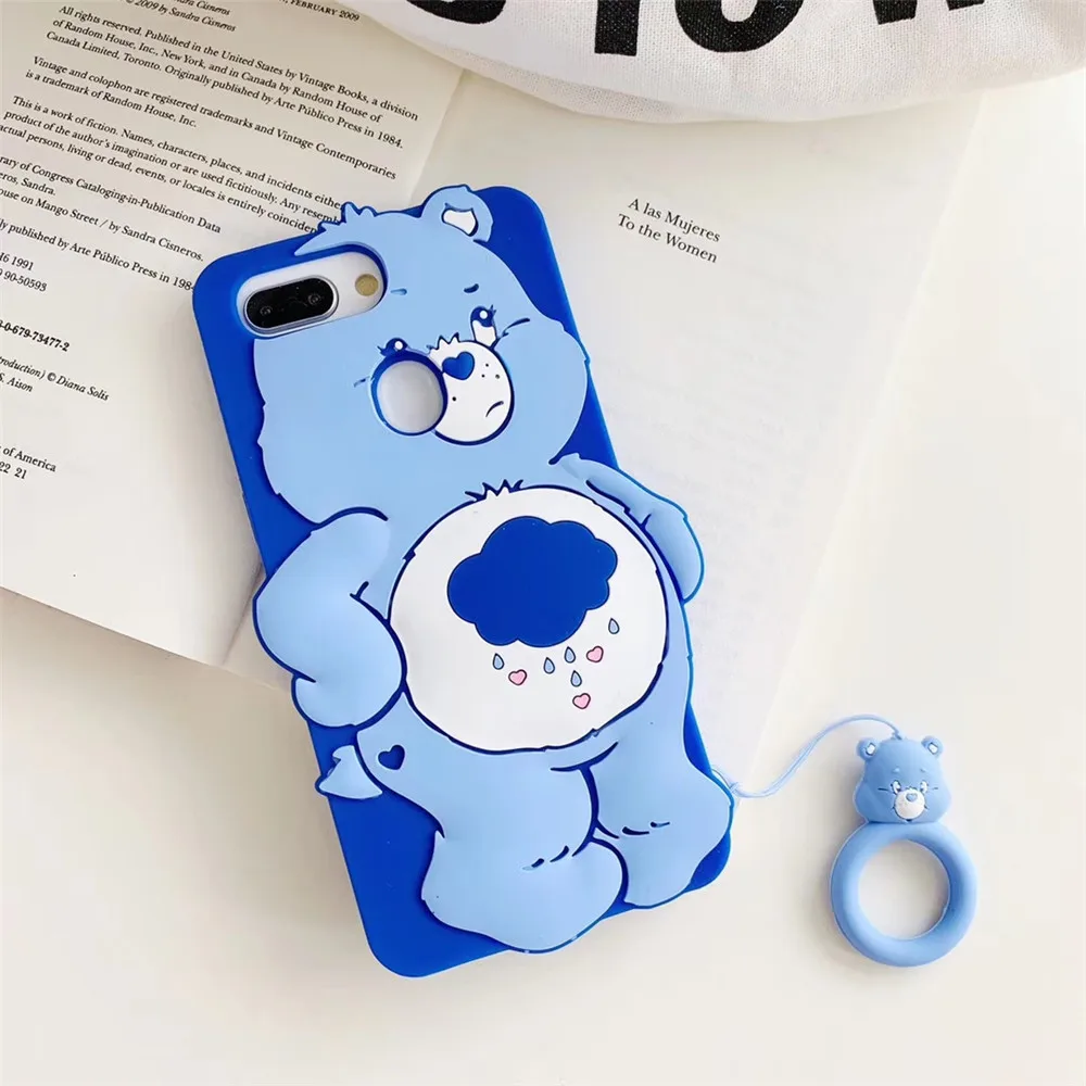 Blue Милый Care Bears чехол для телефона для huawei P20 P20pro P30 P30pro mate 20 mate 20pro mate 20x Прекрасный Шарм мягкая накладка на заднюю панель из силикона с откидной крышкой - Цвет: Blue