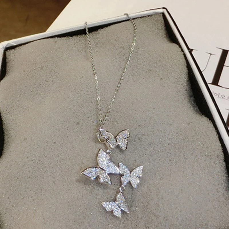 Женское Ожерелье Изысканная индивидуальность циркониевое ожерелье с четырьмя