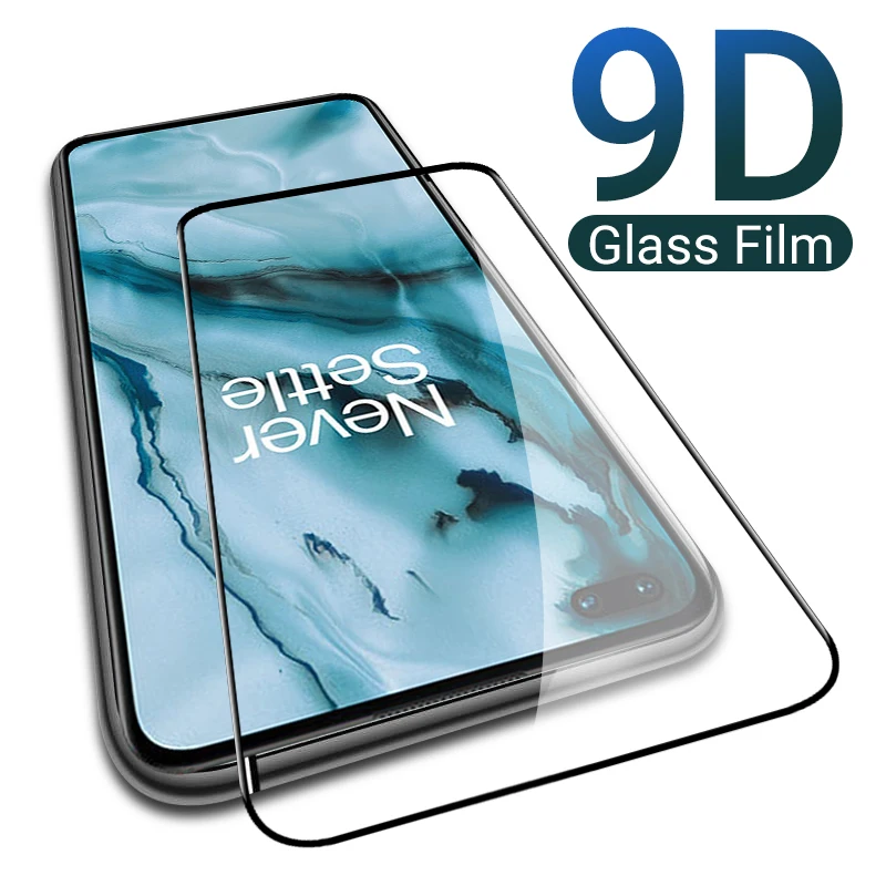 

9D Full Cover Tempered Glass For Oneplus Nord Screen Protector One plus 9 7 7T 6T 6 N100 N10 5T OneplusNord Protective Glass