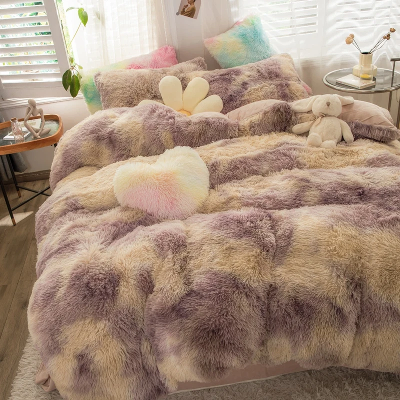 Мультико норковый флисовый пододеяльник зимняя теплая кровать плюшевый