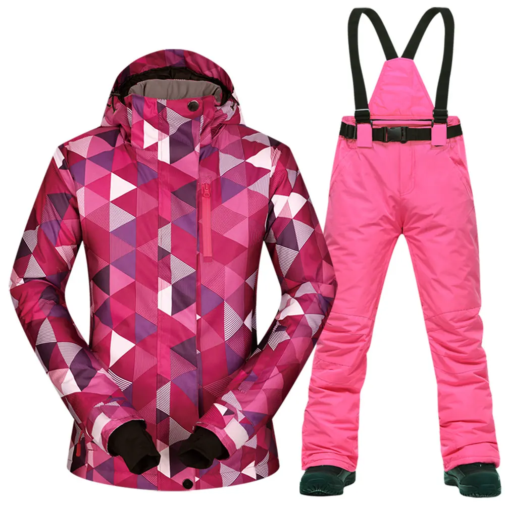

Ski Suit Women Set Windproof Waterproof Warmth Clothes Jacket Ski Pants Snow Clothes Winter Skiing And Snowboarding Suits Brands