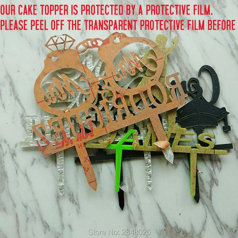 Приключения ожидают topper для свадебного торта блестящий Топпер тематика