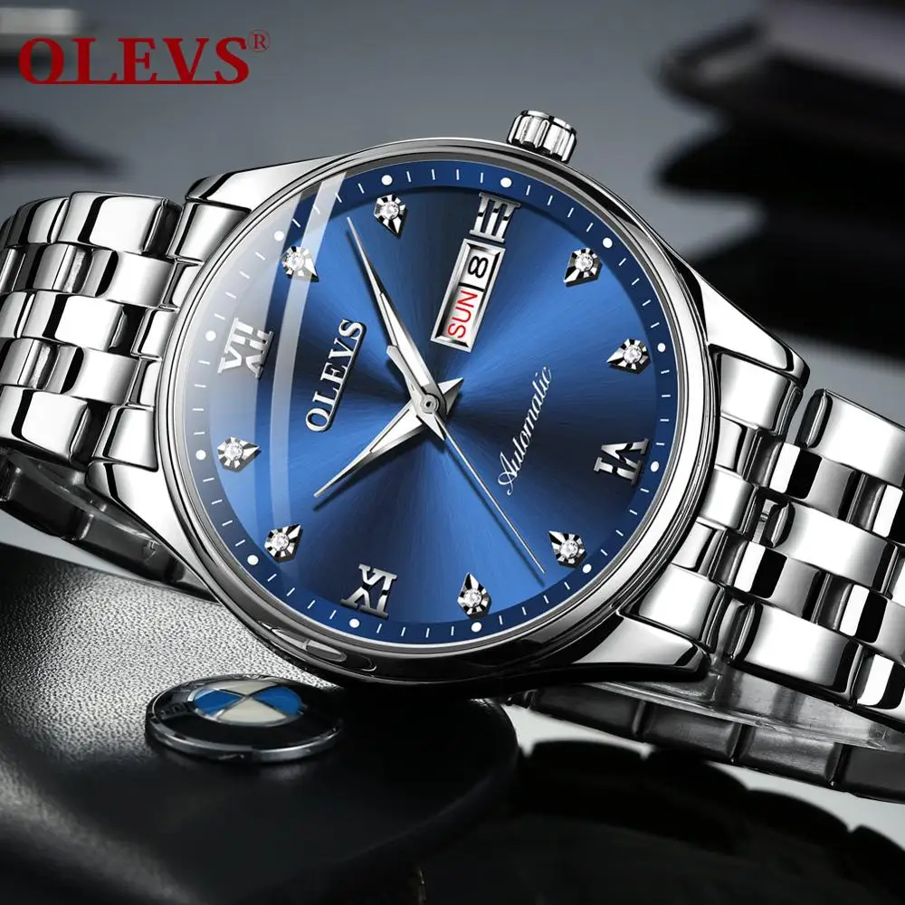 OLEVS Роскошные мужские часы брендовые механические многоцветные