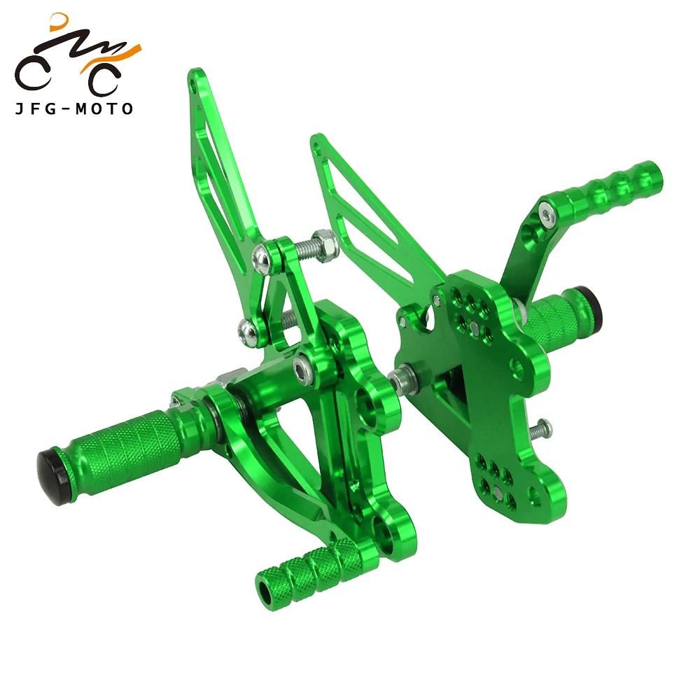 

Motorcycle CNC Adjustable Footpegs Foot Pegs Pedal Rest Footrset For KAWASAKI Ninja ZX6R ZX9R 1998-2002 ZZR600 1998-2003