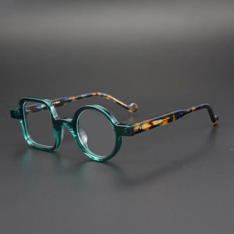 

Zerosun Eyeglasses Frames Men Round-square Glasses Male Lennon Vintage Nerd Spectacles for Prescription Optical Fake Eyewear