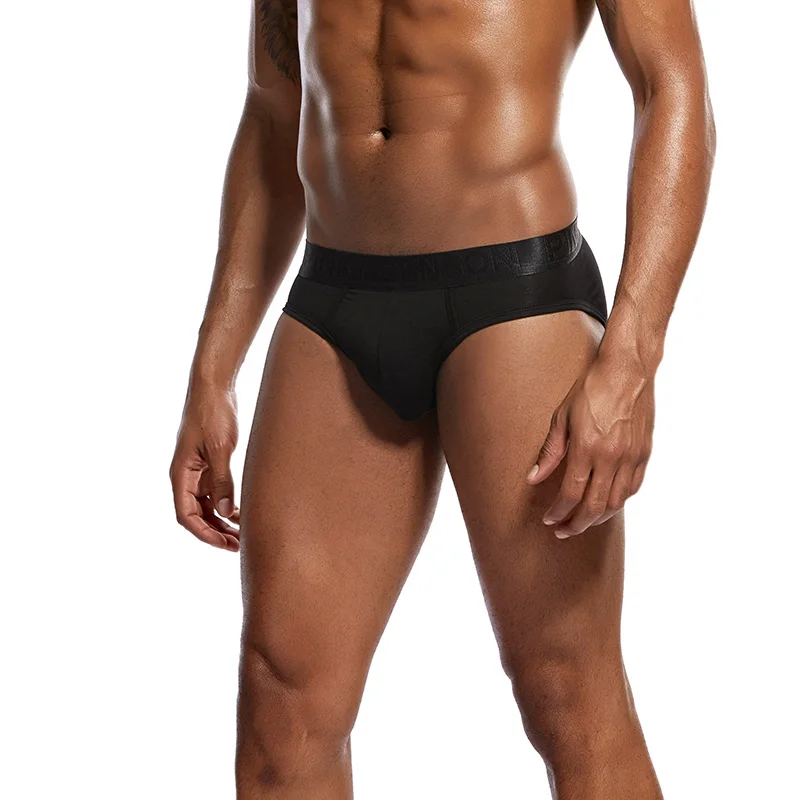 

3Pcs/Set Men's Modal Briefs Male's Low Waist Solid Color Underwear Breathable Comfortable U Convex Pouch Undergarments