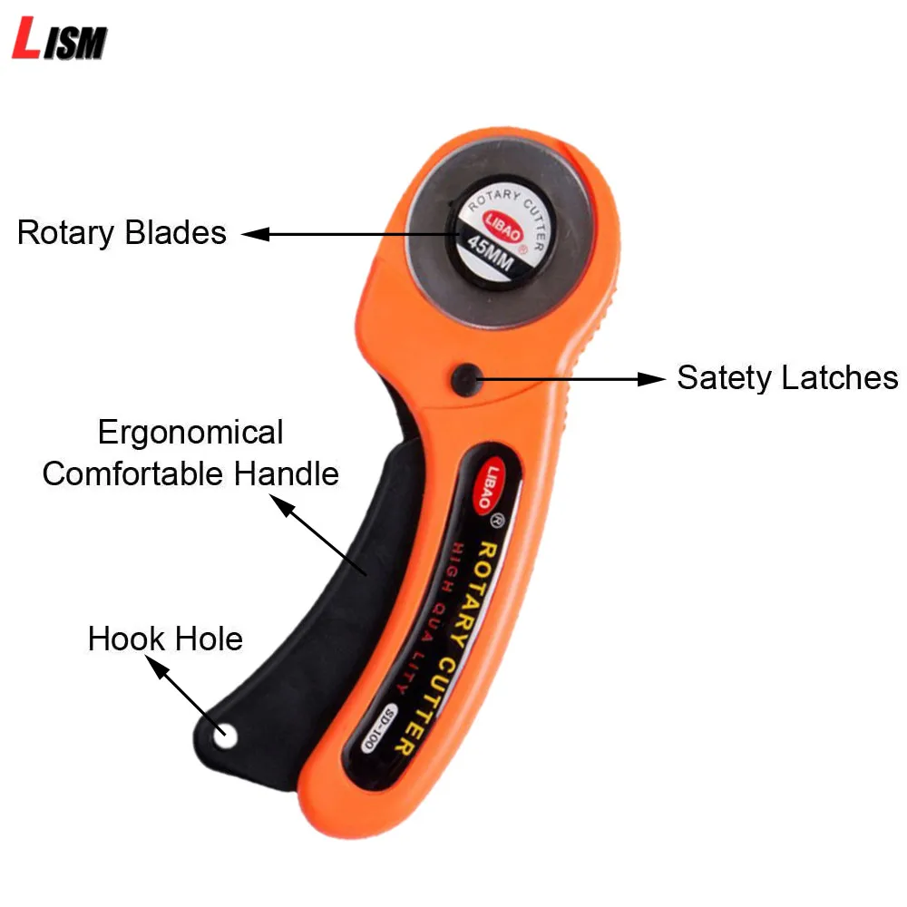 Ротационный резак для кожи 45 мм лезвия ткани циркулярная резка лоскутное шитье