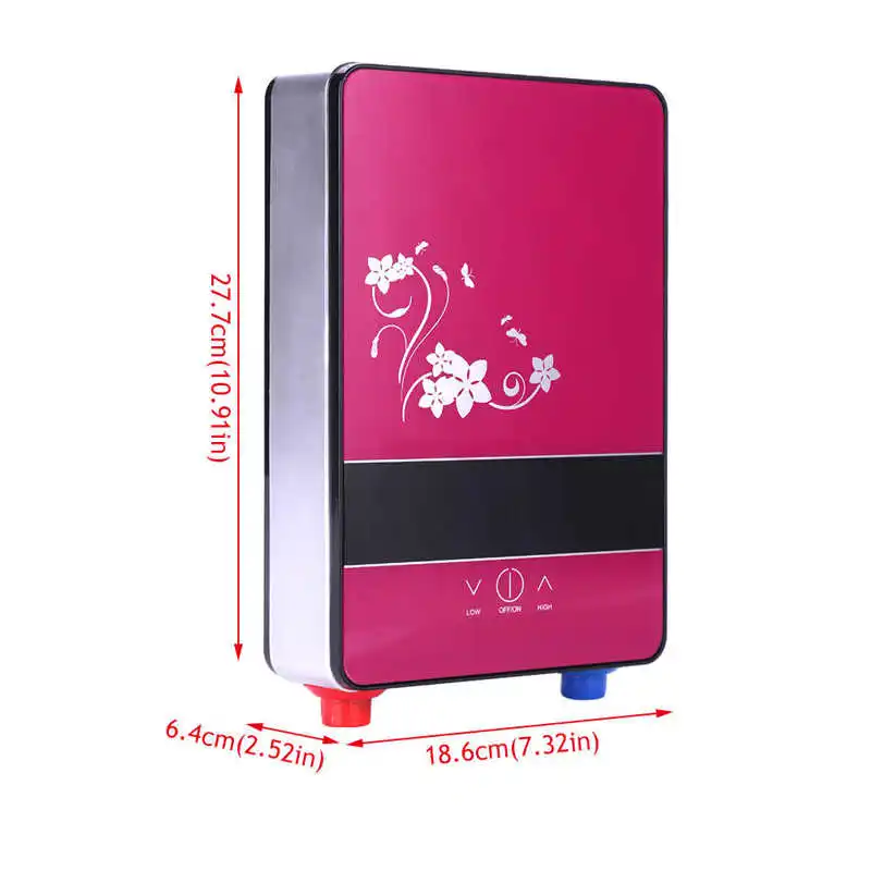 

220V 6500W Instant Electric Tankless Water Heater Instantaneous Water Heater Instant Electric Water Heating Fast Hot Shower