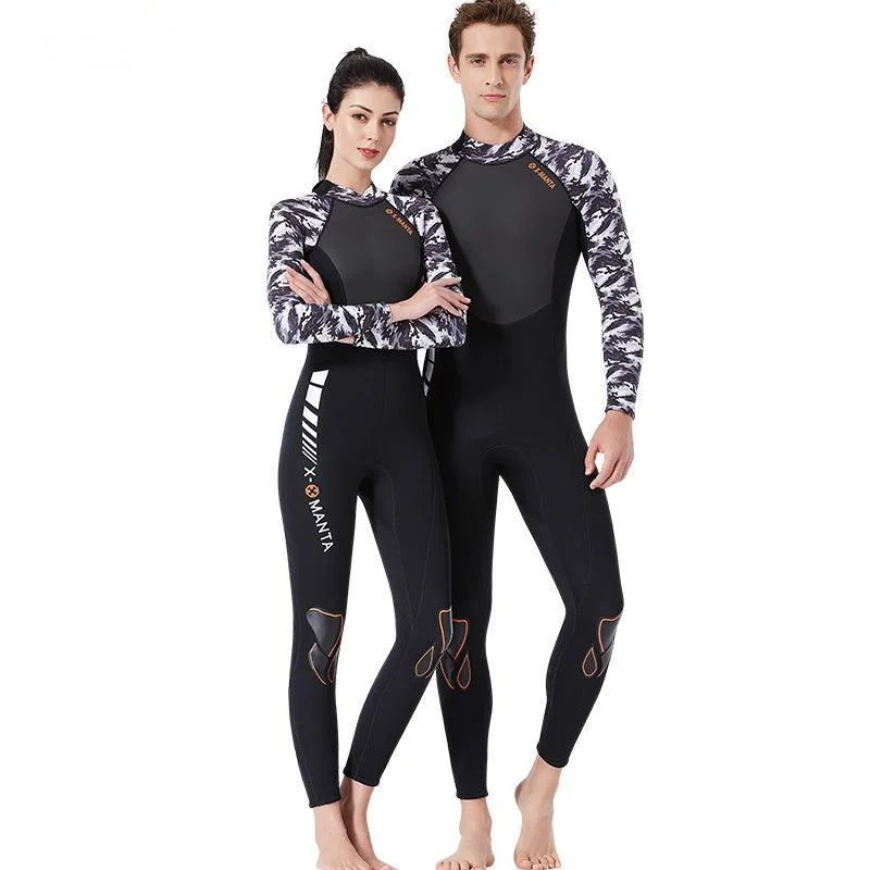 

1.5MM Men Premium Wetsuitt Professional Women Wetsuit One-piece Warmth Snorkeling Sunscreen Outdoor Long-sleeved Swimsuit