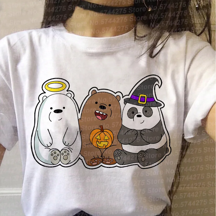 Женская футболка в стиле Харадзюку милая мультяшная Повседневная рубашка с