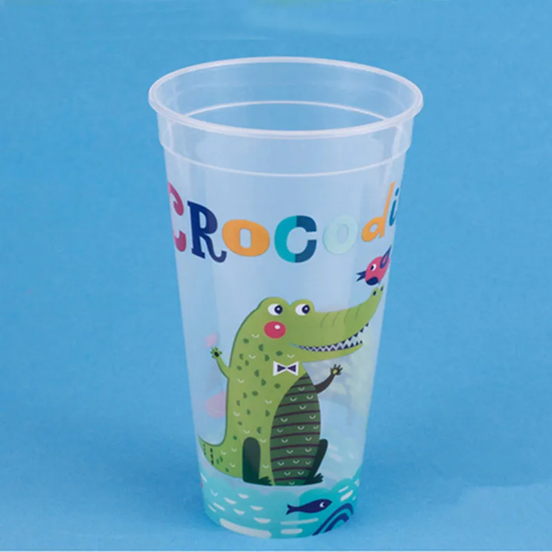 50 шт. картонная креативная Одноразовая чашка под крокодила пластиковая для чая