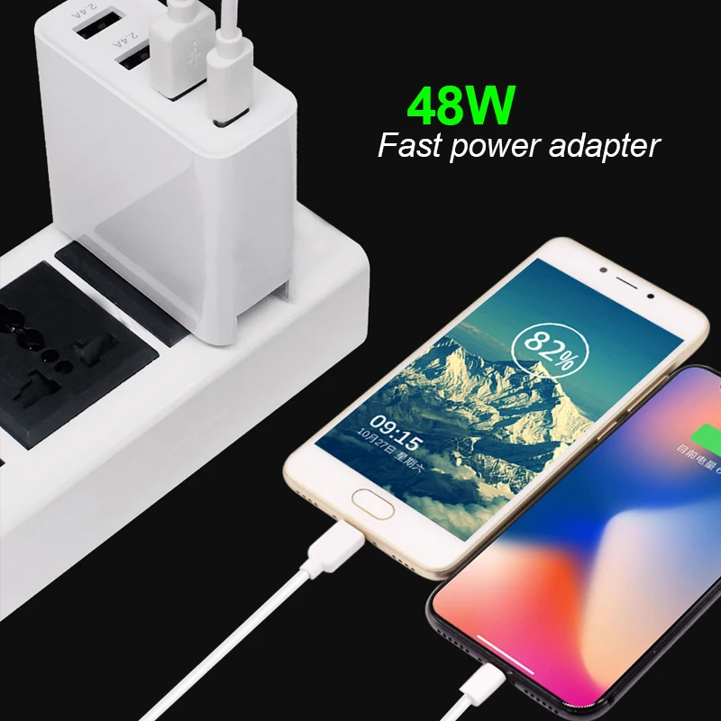 Сетевое зарядное устройство PD 48 Вт PD3.0 /PD2.0 QC 3 0 быстрая зарядка со штепсельной