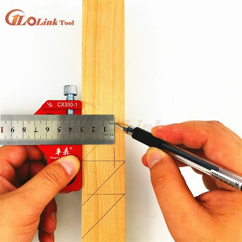 

45Degrees 90Degrees Woodworking Scriber Scale Marking Gauge Aluminum alloy Woodworking Drawing Tool Scribe Mark Carpenter Tools