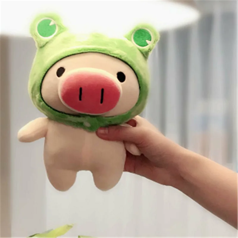 Creative Cute Pig Turn to Bunny Frog Plush Toys Stuffed Animal Pig Dolsl Soft Boys Girls Toys for Children Birthday Jouet Gifts