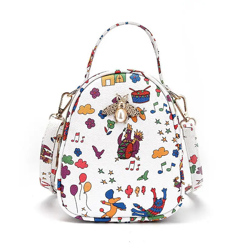 Сумка на плечо женская сумка через молнии с принтом|Сумки ручками| |