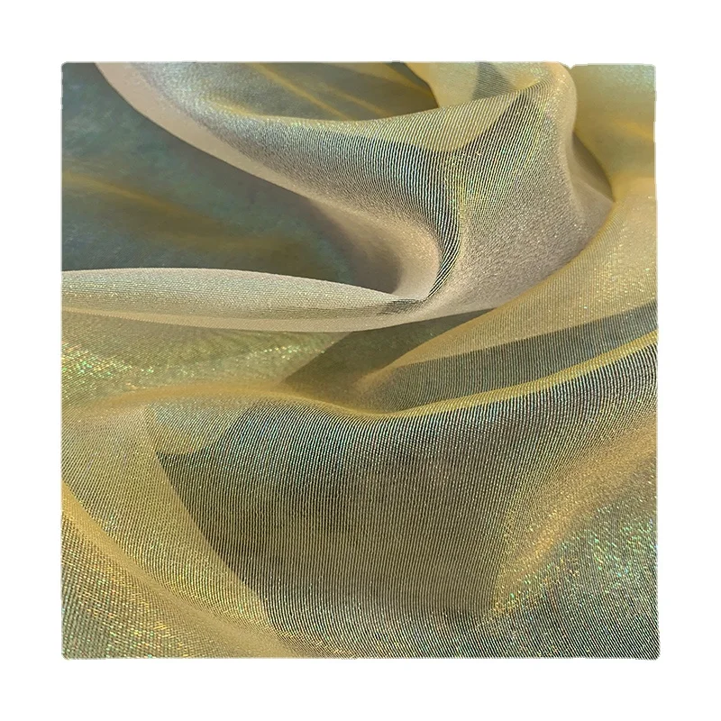 

Width 57" Solid Color Fashion Simple Organza Fabric By The Half Yard For dress Skirt Hanfu Material