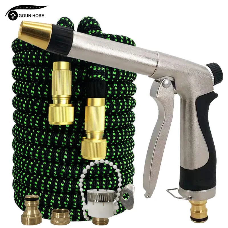 

ГУН шланг садовый шланг для полива водяной пистолет высокого Давление, Машина для мойки автомобиля выдвижной шланг для полива овощей 17ft-125ft